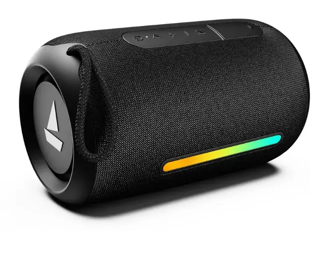 boAt Stone 350 Pro/358 Pro with Dynamic RGB LEDs,12 HRS Playback, IPX5 & TWS Feature 14 W Bluetooth Speaker  (Raging Black, Mono Channel)