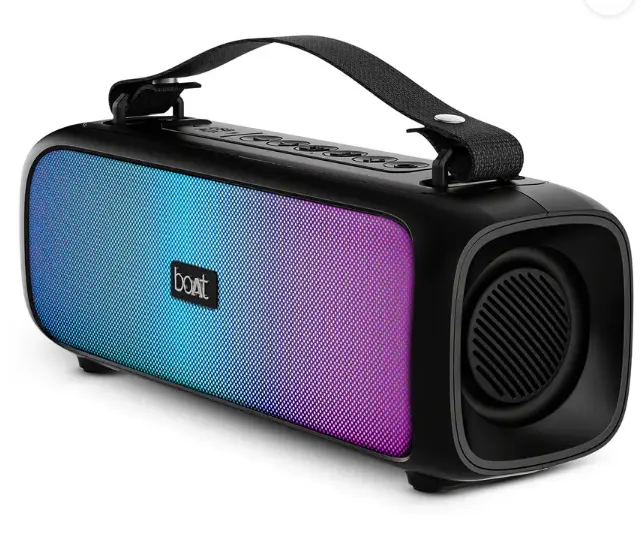 boAt Stone  with RMS Stereo Sound,Up to 8 HRS Playtime,IPX4 12 W Bluetooth Speaker  (Midnight Black, Stereo Channel)