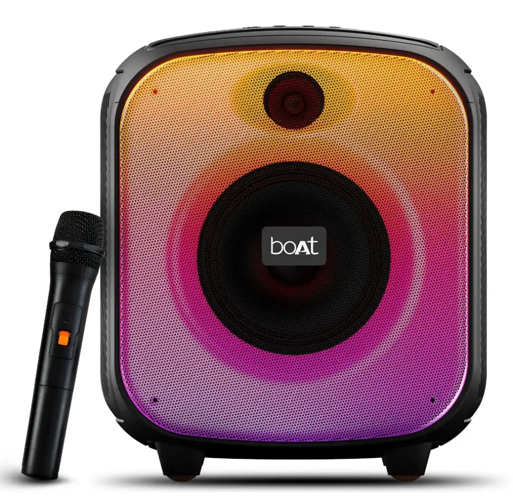 boAt PartyPal 63 Pro Wireless Mic for & TWS Feature 30 W Bluetooth Party Speaker  (Midnight Black, Mono Channel)
