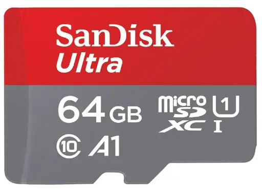 SanDisk Ultra 64GB microSDXC UHS-I, 140MB/s R, Memory Card, 10 Y Warranty, for Smartphones