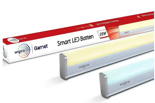Wipro Wipro Next Smart Wi-Fi 20W CCT LED Batten, LED Smart Tube Light, White Tunable, Dimmable, Compatible with Amazon Alexa and Google Assistant , Pack of 1