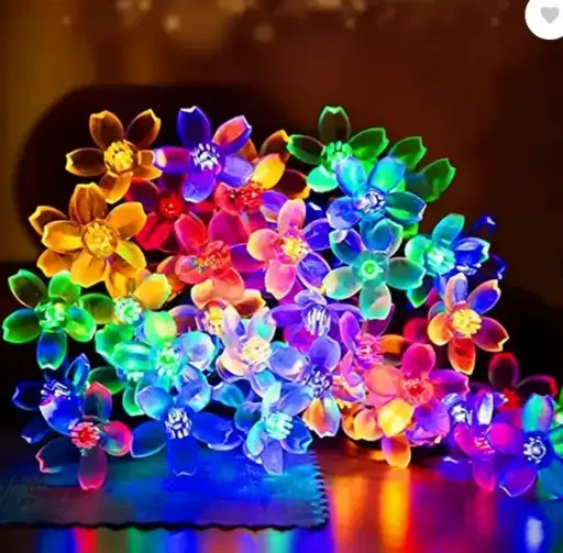 16 LEDs 3 m Multicolor Steady Flower Rice Lights  (Pack of 1)