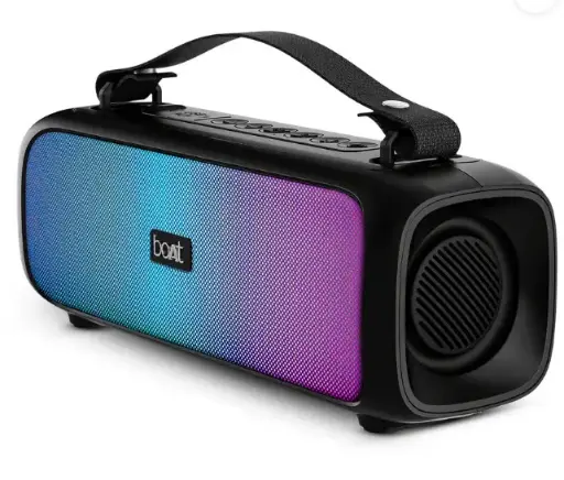 boAt Stone  with RMS Stereo Sound,Up to 8 HRS Playtime,IPX4 12 W Bluetooth Speaker  (Midnight Black, Stereo Channel)