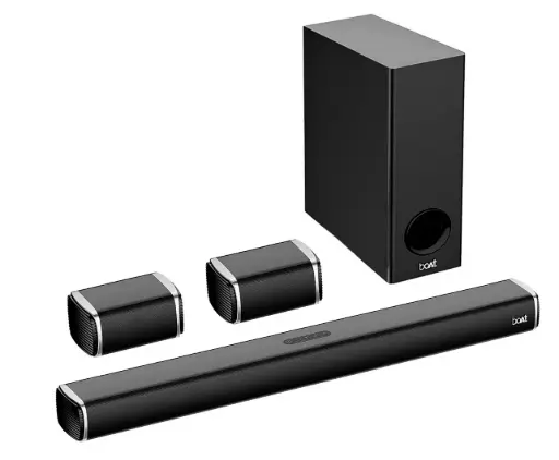 boAt Aavante Bar 2400 w/ EQ Modes, Bass & Treble Controls, Sleek & Premium Design 180 W Bluetooth Soundbar  (Premium Black, 5.1 Channel)
