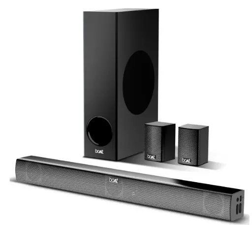 boAt Aavante Bar 2400 Pro w/ EQ Modes, Bass & Treble Controls, Sleek & Premium Design 220 W Bluetooth Soundbar  (Premium Black, 5.1 Channel)